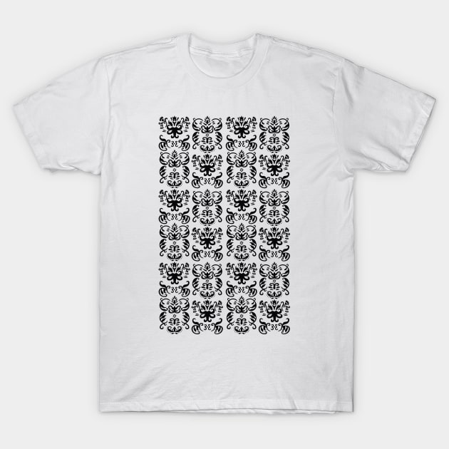 Hand-drawn French Damask Pattern T-Shirt by SarahMurphy